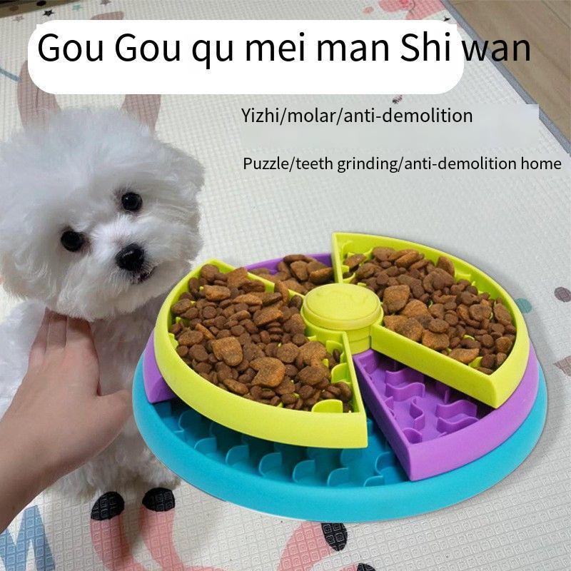 Household Pets Three-layer Slow Feeding Bowl Puzzle Rotating Dog Feeder Pet Products